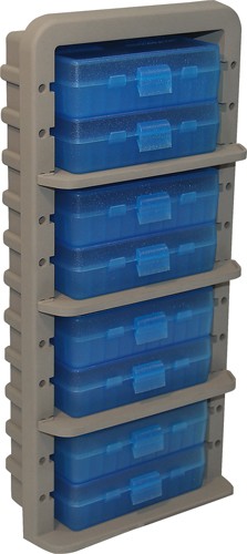 MTM AMMO RACK W/ 8 P509M 50RND – FLIP TOP BOXES CLR BLUE/DK ETH