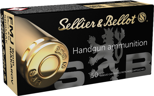 S&B 9MM MAKAROV 95GR FMJ-RN – 50RD 20BX/CS