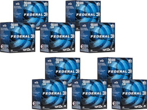 FEDERAL TOP GUN 20GA 7/8OZ – #7.5 1210FPS 250RD CASE LOT