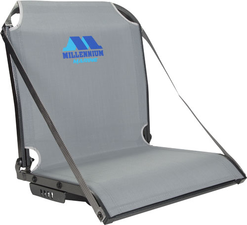MILLENNIUM B100 BOAT SEAT WITH – ARM REST STRAPS GRAY