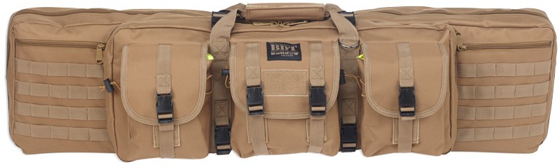 BULLDOG 37″ SINGLE TACTICAL CS – 3 LARGE ACCESSORY POCKETS TAN