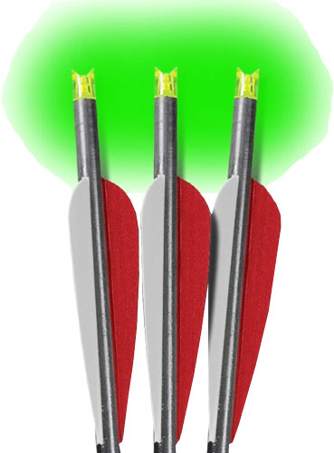 LUMENOK XBOW ARROW 20″ BARNETT – HEADHUNTER GREEN CRESCENT 3PK