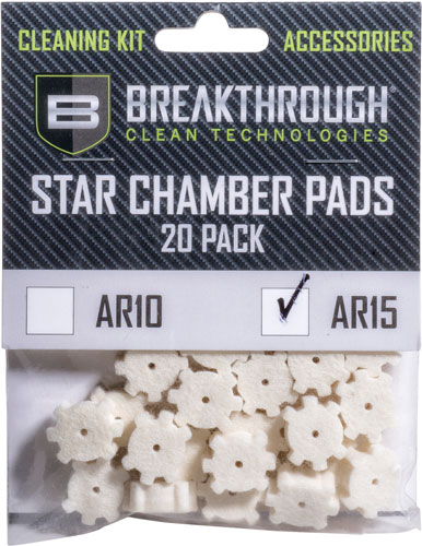 BREAKTHROUGH AR-15 STAR – CHAMBER PAD 20 PK W/ 8-32 ADTR