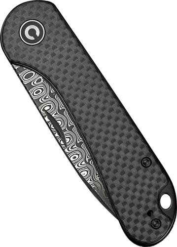 CIVIVI KNIFE ELEMENTUM SLIP – JOINT 2.9″ CRBN FBR/DAMASCUS