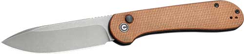 CIVIVI KNIFE ELEMENTUM 3.47″ – BROWN MICARTA/GRAY STONEWASHED