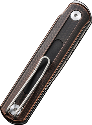 CIVIVI KNIFE FOLDIS 2.67″ BLK – HAND RUBBED COPPER/SILVER