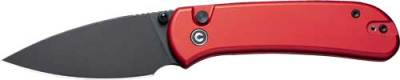 CIVIVI KNIFE QUIBIT 2.98″ RED/ – BLK STONEWASH BUTTON LOCK