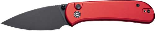CIVIVI KNIFE QUIBIT 2.98″ RED/ – BLK STONEWASH BUTTON LOCK