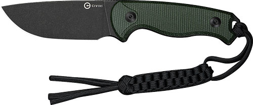 CIVIVI KNIFE TIMBERBARK 3.2″ – FIXED GREEN MICARTA/BLK STNWSH
