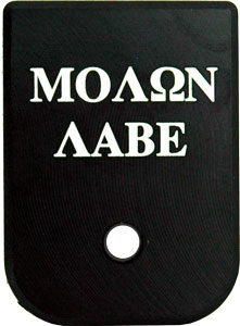 CRUXORD MAGAZINE BASE PLATE – MOLON LABE FITS MOST GLOCKS