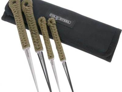 COLD STEEL THROWING SPIKES  2- – 2.5″ & 2-3.5″ W/SHEATH