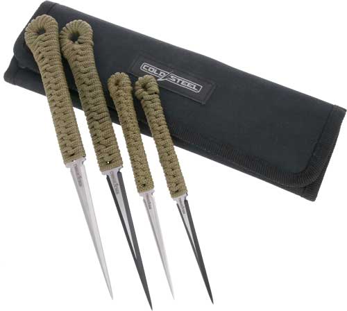 COLD STEEL THROWING SPIKES  2- – 2.5″ & 2-3.5″ W/SHEATH