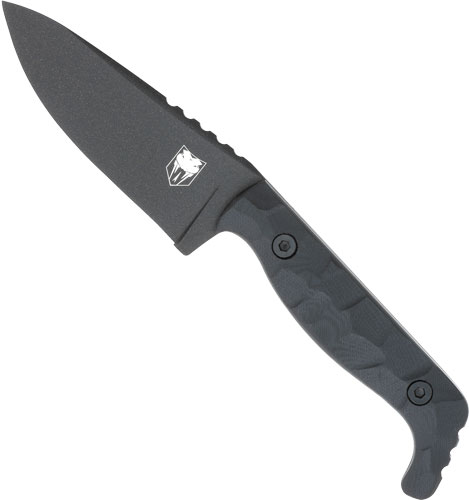 COBRATEC KINGPIN 4″ FIXED BLD – BLACK D2 STEEL W/KYDEX SHEATH