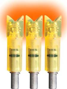 LUMENOK LIGHTED NOCK XBOW HD – ORANGE CRESCENT EASTON 3PK
