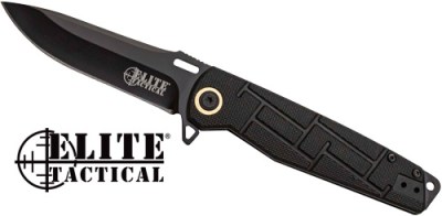 MC ELITE TACTICAL READINESS – 3.5″ DROP POINT FLDR BLK/BLK