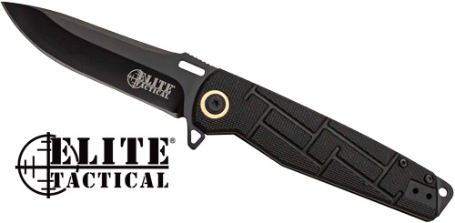 MC ELITE TACTICAL READINESS – 3.5″ DROP POINT FLDR BLK/BLK