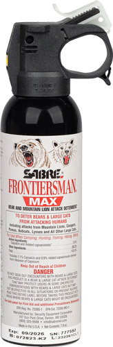 SABRE FRONTIERSMAN MAX – BEAR & MNT LION SPRAY 7.9OZ
