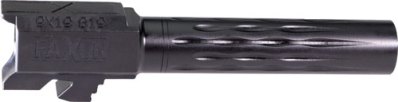 FAXON FITS GLOCK 19 BARREL 9MM – FLAME FLUTED NON THREADED BLK
