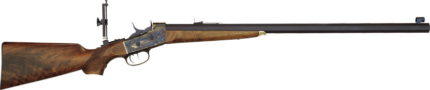 PEDERSOLI “JOHN BODINE” 45-70 – ROLLING BLOCK 30″ WALNUT