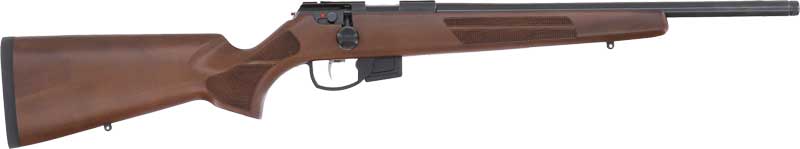ANSCHUTZ 1761 HB 17HMR 18″ TB – BLUED/WALNUT CLASSIC 2-STG