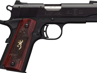 BROWNING 1911-22 MEDALLION – COMPACT 22LR 3.6″FS BLK/RSWD