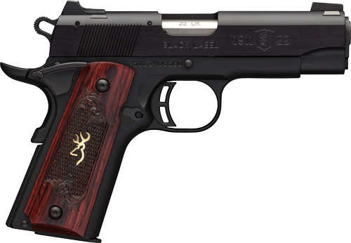 BROWNING 1911-22 MEDALLION – COMPACT 22LR 3.6″FS BLK/RSWD