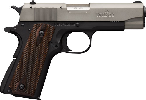 BROWNING 1911-22 22LR 4.25″ – FS MATTE GRAY/ROSEWOOD