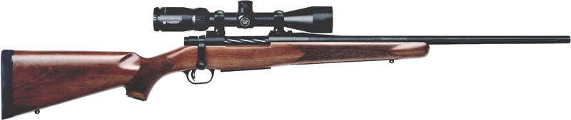 MOSSBERG PATRIOT 400 LEGEND – 20″ THREADED 3-9X40 MAT WALNUT
