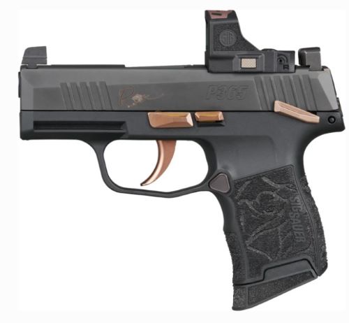 SIG P365 ROSE 380ACP W/ROMEO- – RS (2)10RD MAN SAFETY BLACK