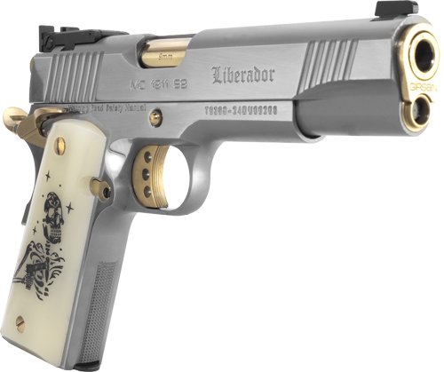 GIRSAN MC1911S LIBERADORE III – 9MM SKELETON CHROME/GOLD 9RD