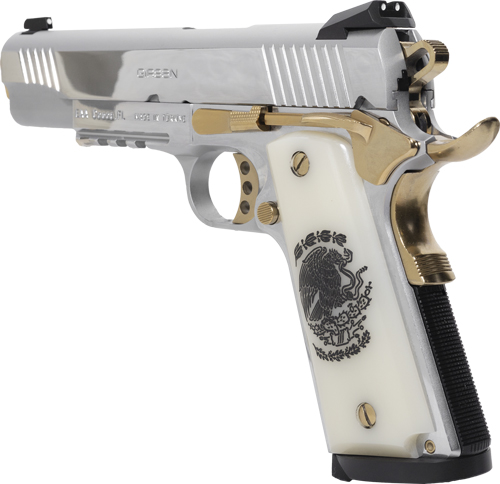 GIRSAN MC1911S LIBERADORE II – 9MM 10RD CHROME GOLD ENGRAVED