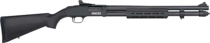 MOSSBERG 590S 12GA 20″ 9RD – 1.75″-3″ M-LOK BLUED/SYN