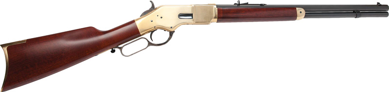 CIMARRON 1866 YELLOWBOY 22LR – 24″ OCTAGON BRASS/BLUED WALNUT