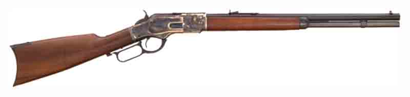 CIMARRON 1873 SHORT RIFLE – 357/38 20″ CC/BLUED WALNUT