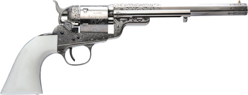 CIMARRON 1851RM WB HICKOK – 38SPL 7.5″ FS NICKEL ENGRAVED