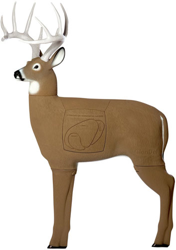 GLENDEL 3D BUCK TARGET 48″ W/4 – SIDED INSERT BROADHEAD RATED