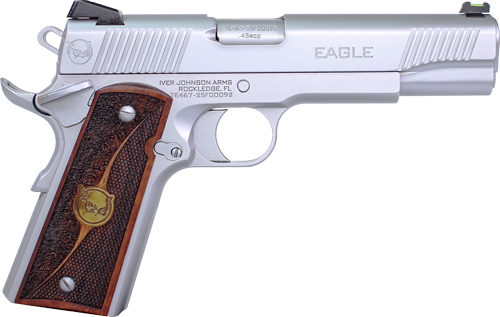 IVER JOHNSON EAGLE HC GEN2 – 1911 45ACP 8RD SATIN CHROME