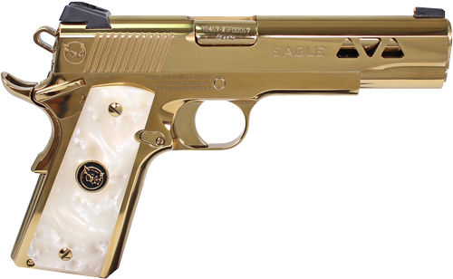 IVER JOHNSON GOLDEN EAGLE – 1911 45ACP 8RD POLISHED GOLD