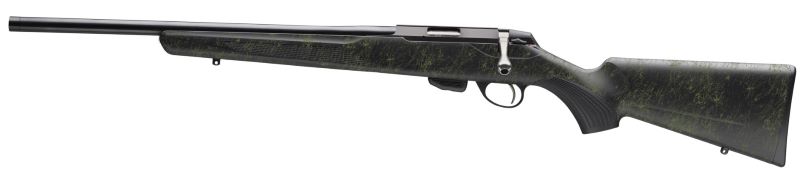 TIKKA T1X 22LR 16″ THREADED – BLUED/ROUGHTECH EMERALD LEFT H