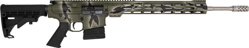 GLFA AR10 RIFLE 6.5CM 20″ S/S – BBL 10-SHOT PURSUIT GREEN CAMO
