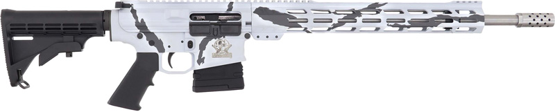 GLFA AR10 RIFLE 6.5CM 20″ S/S – BBL 10-SHOT PURSUIT SNOW CAMO