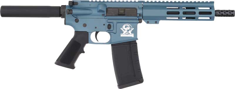 GLFA AR15 PISTOL 223 WYLDE – 7.5″ NITRIDE BARREL BLUE
