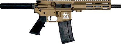 GLFA AR15 PISTOL 223 WYLDE – 7.5″ NITRIDE BARREL BRONZE