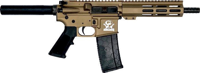 GLFA AR15 PISTOL 223 WYLDE – 7.5″ NITRIDE BARREL BRONZE