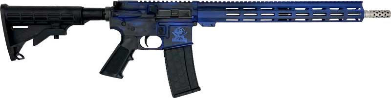 GLFA AR15 BATTLEWORN 223 WYLDE – 16″ S/S BBL ROYAL BLUE