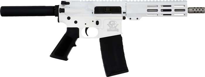 GLFA AR15 PISTOL 223 WYLDE – 7.5″ STAINLESS BBL WHITE