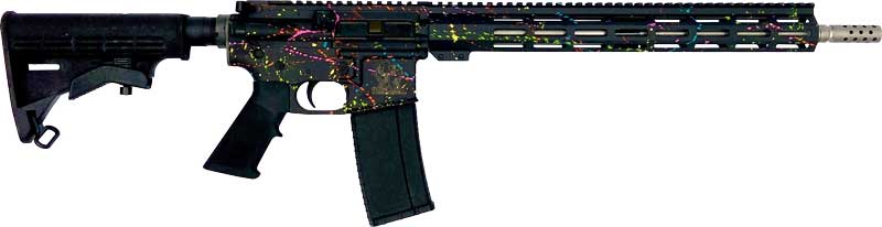 GLFA AR15 SPLATTER 223 WYLDE – 16″ S/S BBL BLACK SPLATTER