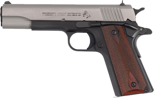 COLT 1911 45ACP 5″ 7RD – TWO TONE ROSEWOOD GRIPS