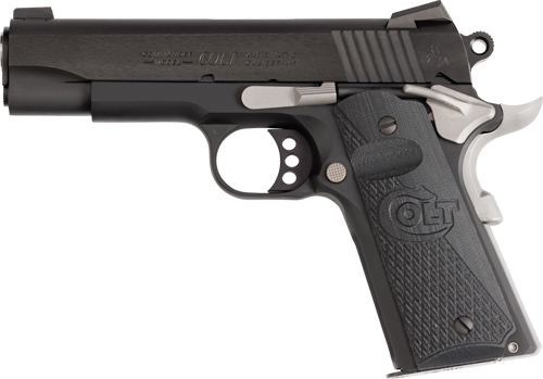 COLT NIGHT COMMANDER 45ACP – 4.25″ 8RD BLACK CERAKOTE BLUED