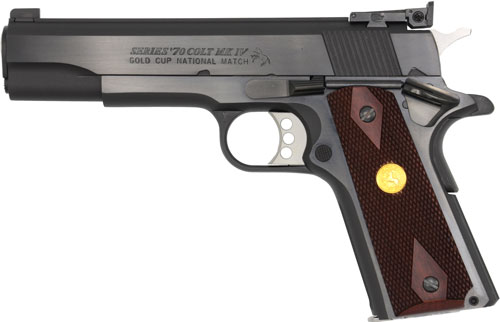 COLT GOLD CUP NATIONAL MATCH – 9MM 5″ 8RD SERIES 70 BLUED
